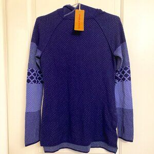 NWT Krimson Klover Women's XS Blue Raglan Sleeve Hoodie with Pocket